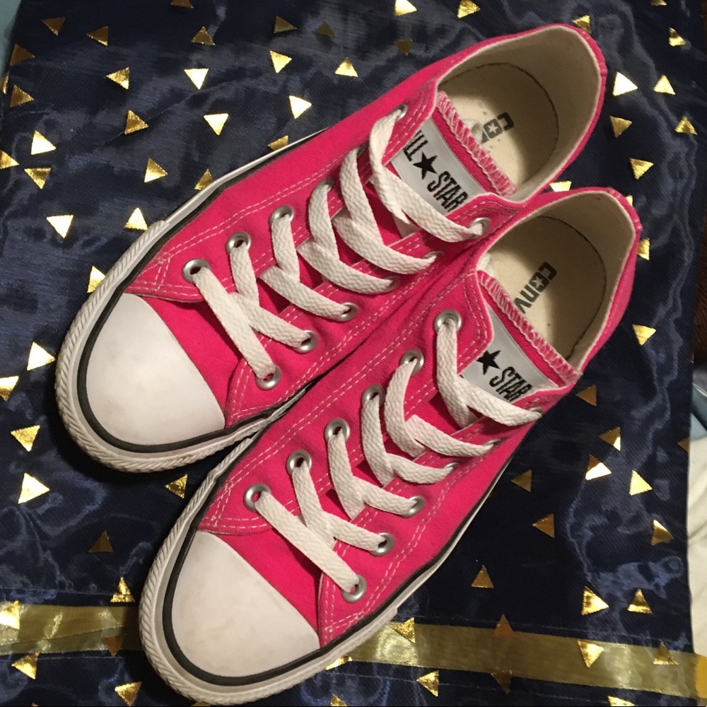 Converse all star, hot pink, like new, low tops
